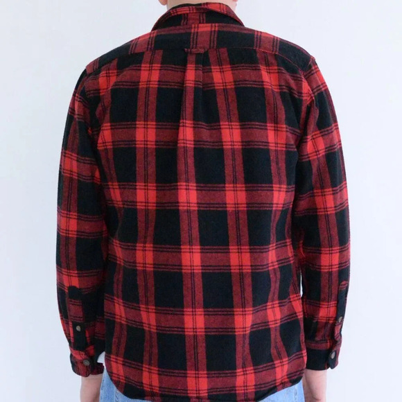 Jachs New York Red Black Checker 100% Cotton Outdoor Gorpcore  Button Up Shirt M - Picture 2 of 11